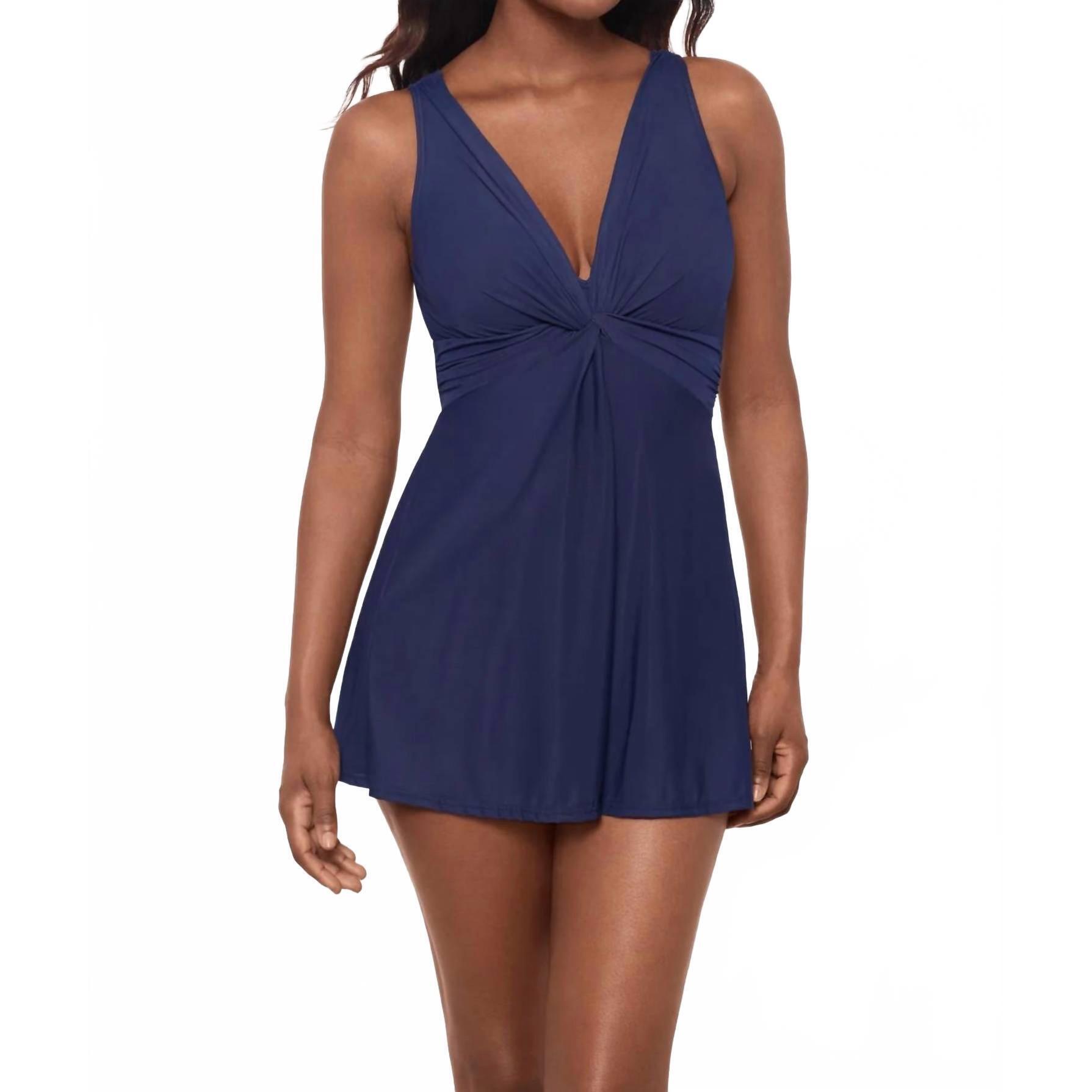 New Miraclesuit Marais Swim Dress In Midnight Blue